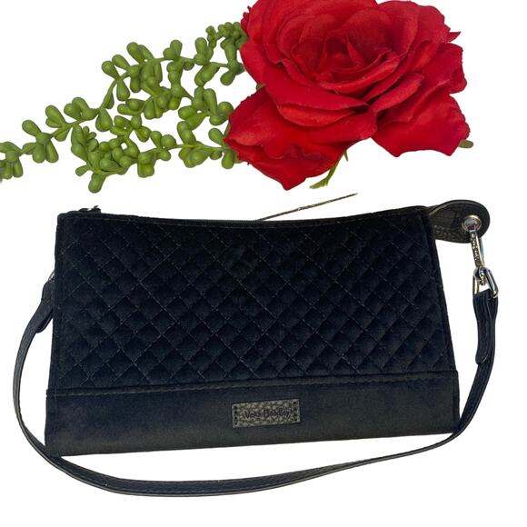 Vera Bradley Quilted Purse/Clutch Color Black - Picture 1 of 8